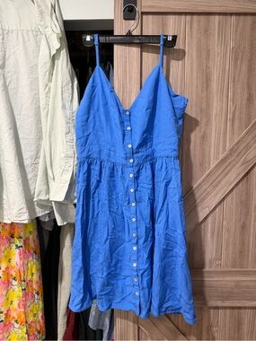 Molly Bracken Royal Blue Button-Front Sundress